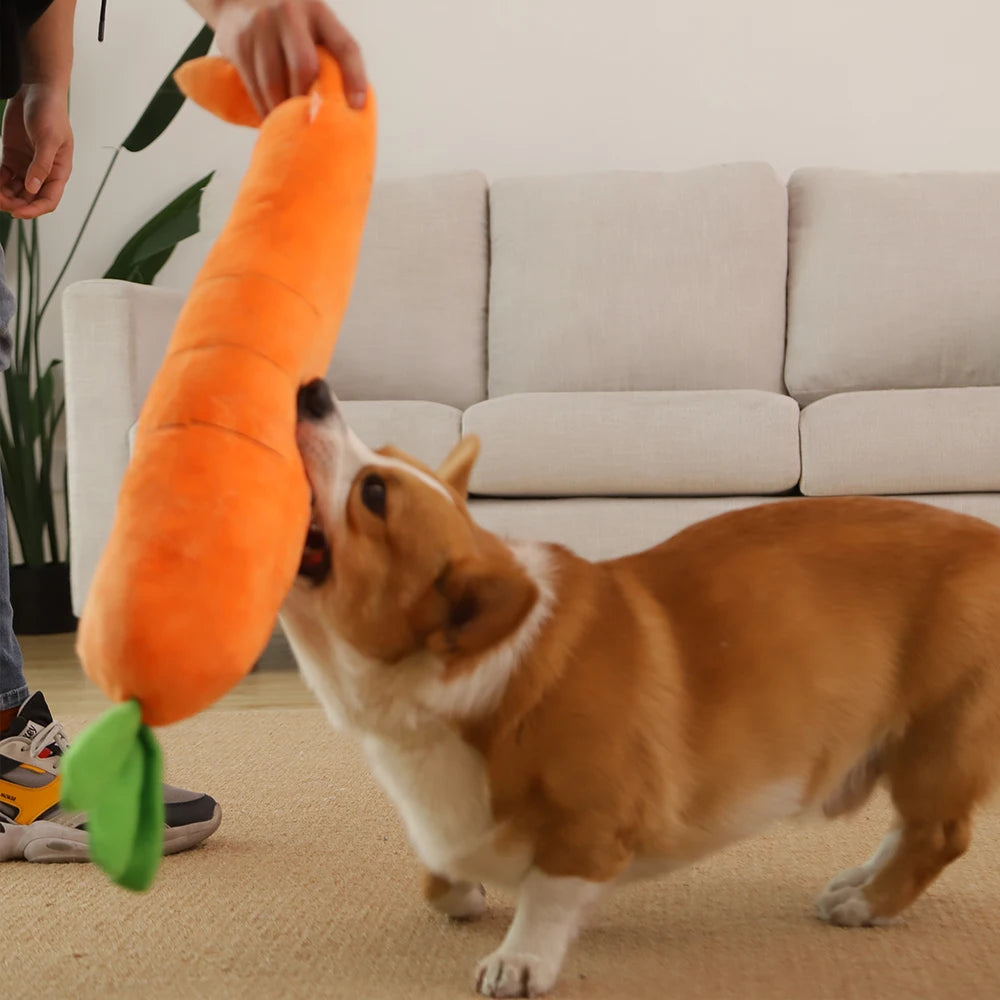 Dog Carrot Plush Toy