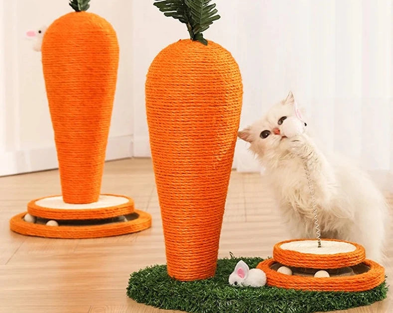 Cute Carrot Scratching Post And Toys