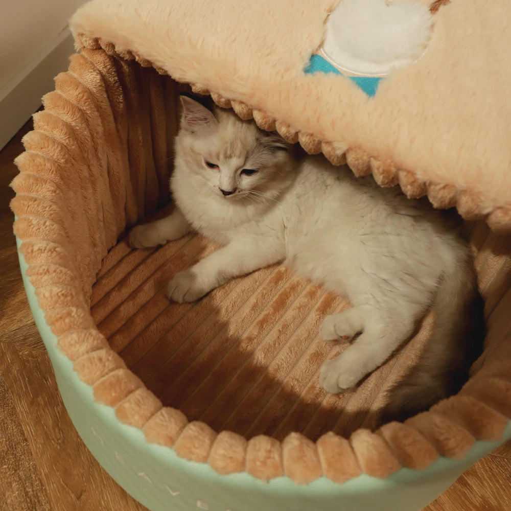 Semi Enclosed Cat Cave Puppy House