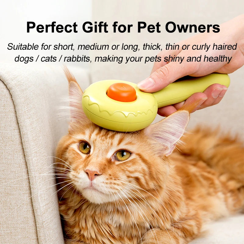 Pet Brush - Donut - Hamburger - Cat Face - SunFlower