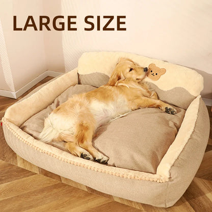 Large Cozy Calming Sofa Dog Bed