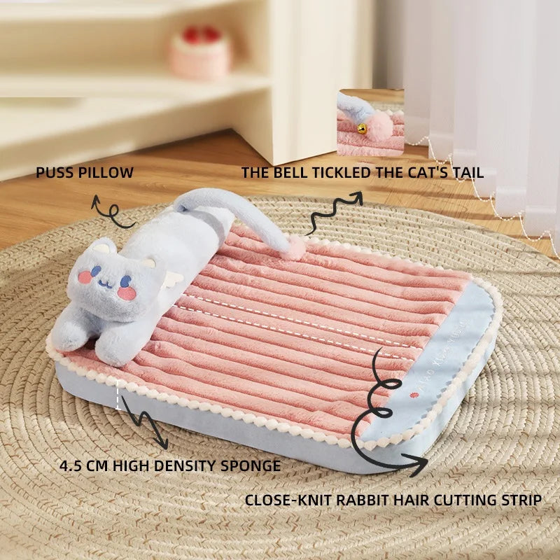 Cute Soft Cat & Dog Cushion Bed