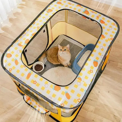 Foldable Pet Playpen-Outdoor Travel Use Camping