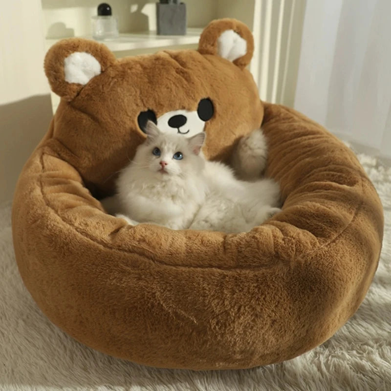 Cute Detachable Cuddle Bear Cat Bed