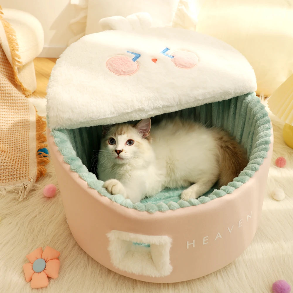 Semi Enclosed Cat Cave Puppy House