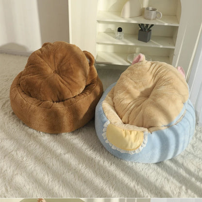 Cute Detachable Cuddle Bear Cat Bed