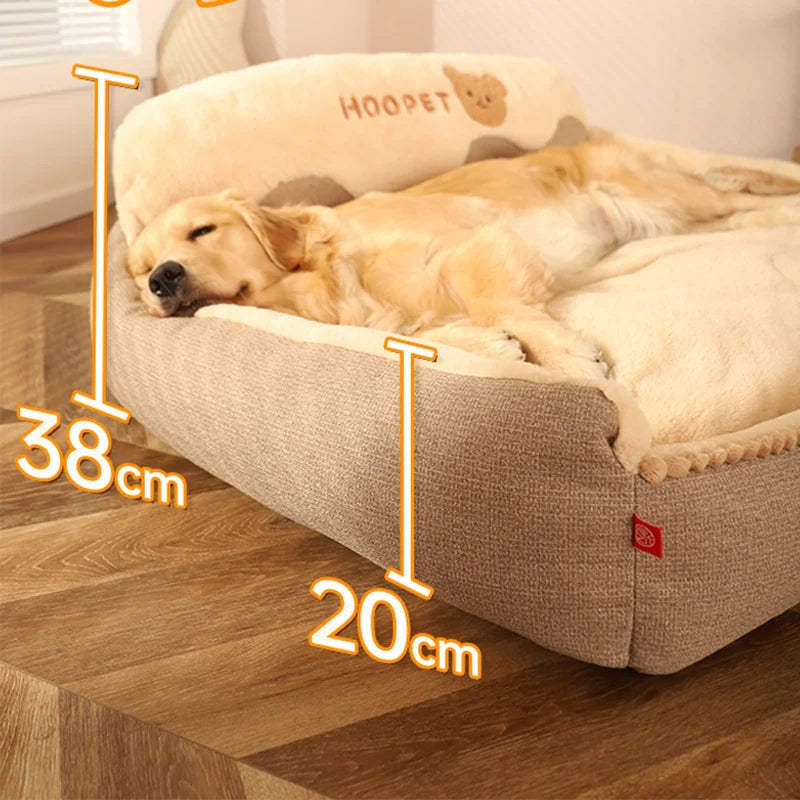 Large Cozy Calming Sofa Dog Bed