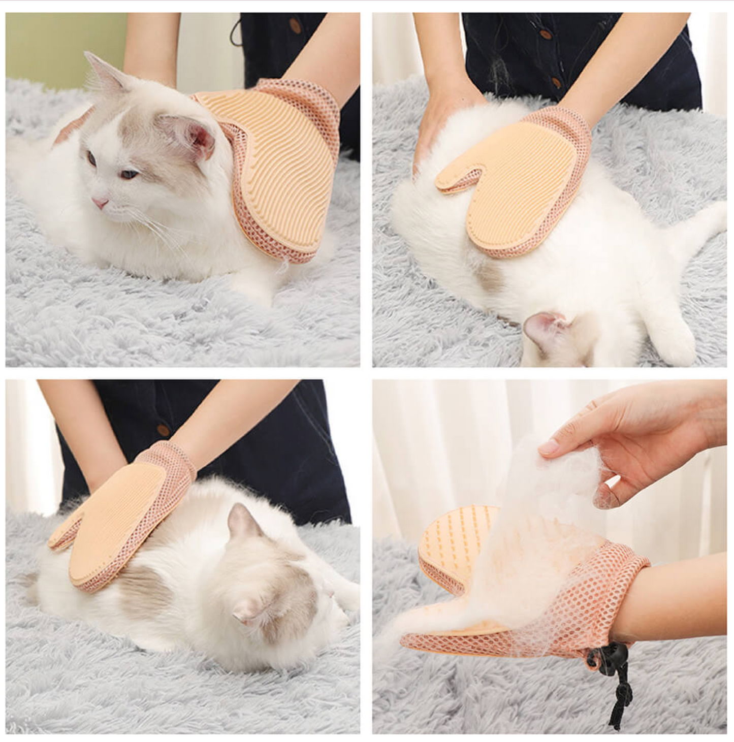 Silicone Double Sides Pet Floating Brush Grooming Glove