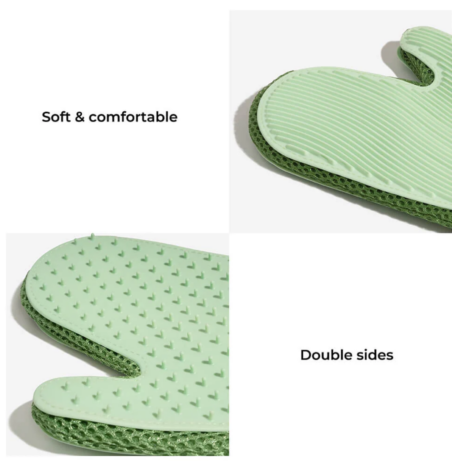 Silicone Double Sides Pet Floating Brush Grooming Glove