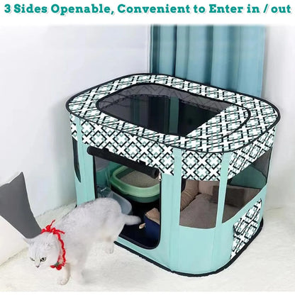 Foldable Pet Playpen-Outdoor Travel Use Camping