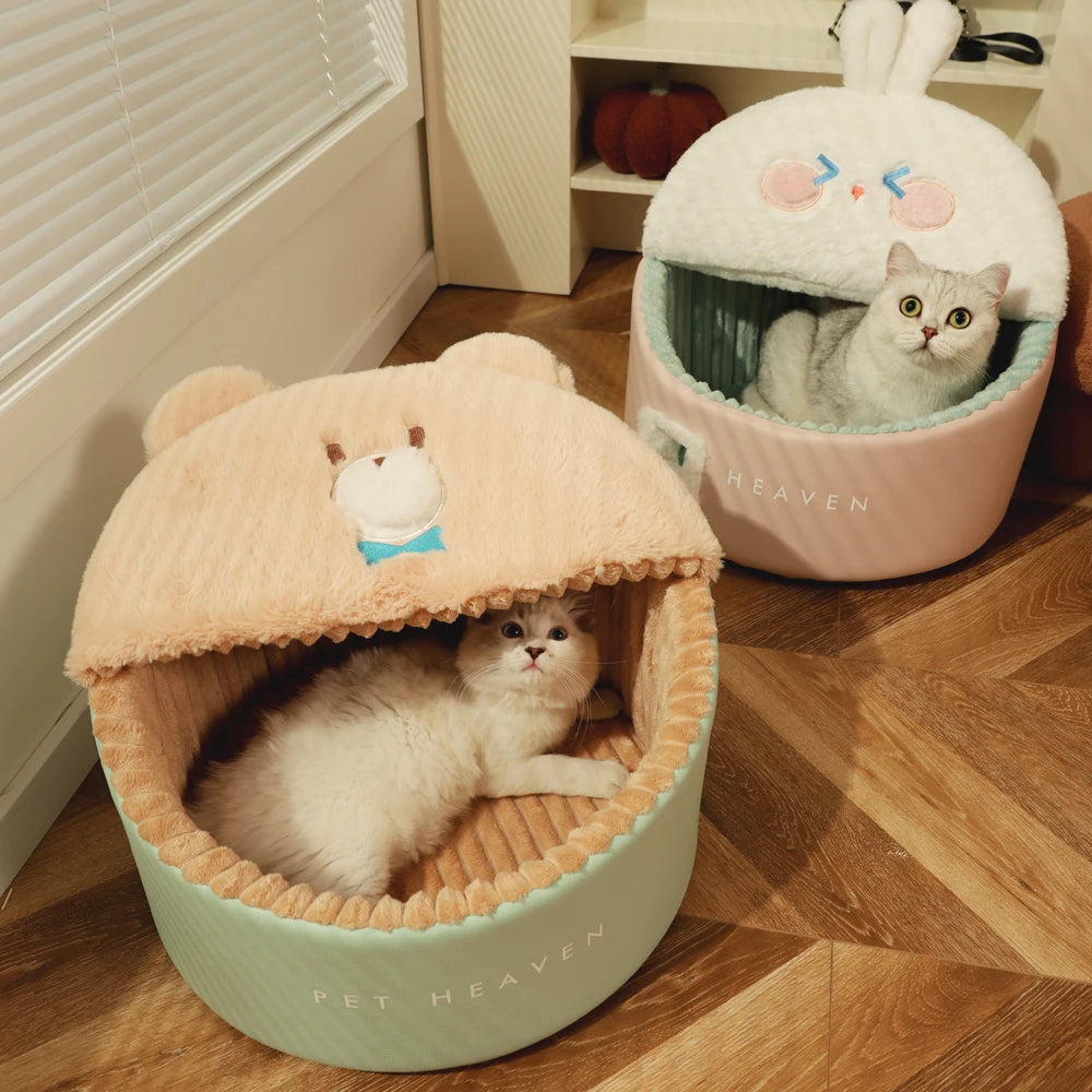 Semi Enclosed Cat Cave Puppy House