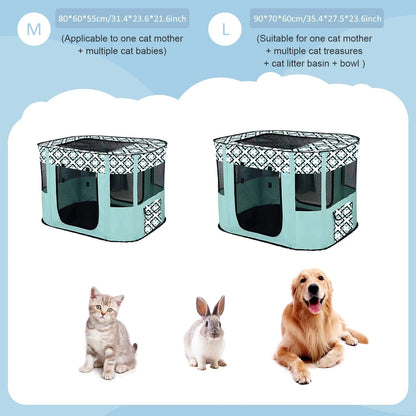 Foldable Pet Playpen-Outdoor Travel Use Camping