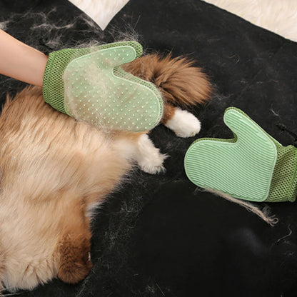 Silicone Double Sides Pet Floating Brush Grooming Glove